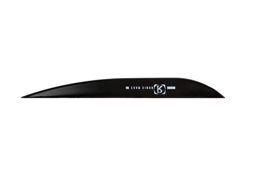 Ronix Fiberglass Asymmetrical Wakeboard Fin (2 Pack), Black, 0.8 Inches