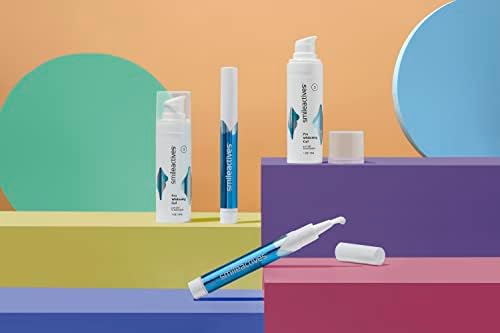 Smileactives Teeth Whitening Kit, Complete at Home Teeth Whitening Treatment, Travel Size Tooth Whitening, Stain Remover for White Teeth, Contains Clinical-Grade Hydrogen Peroxide, 60 Day Kit