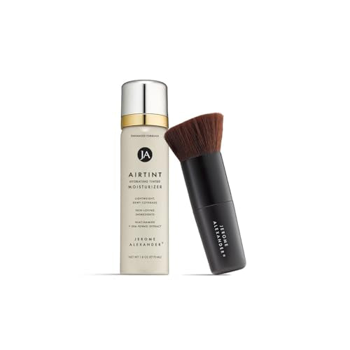 Jerome Alexander MagicMinerals AirTint Tinted Moisturizer AirBrush Spray Light | Tinted Moisturizer Spray with Anti-Aging Ingredients | Light Medium |2PC