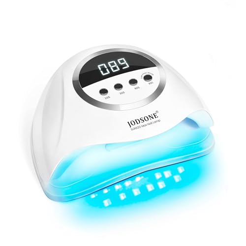 JODSONE U V LED Nail Lamp 320W, Nail Dryer for Gel Polish, Gel Nail Lamp with 72 Light Beads, Led Nail Light for Nails with Automatic Sensor & 4 Timers