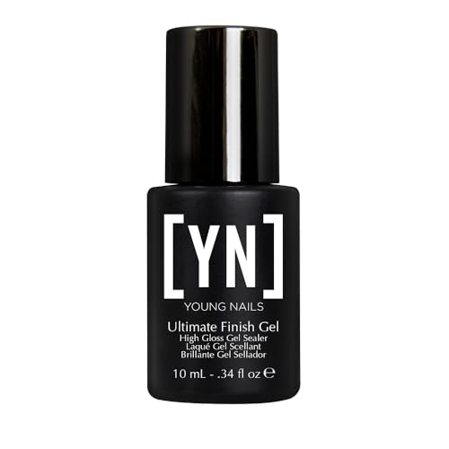 Young Nails Gel Top Coats & Base Coat - High Gloss Shine, Clear Gel Polish Top Coat, UV & LED, Gel Acrylic Dip Powder Nails