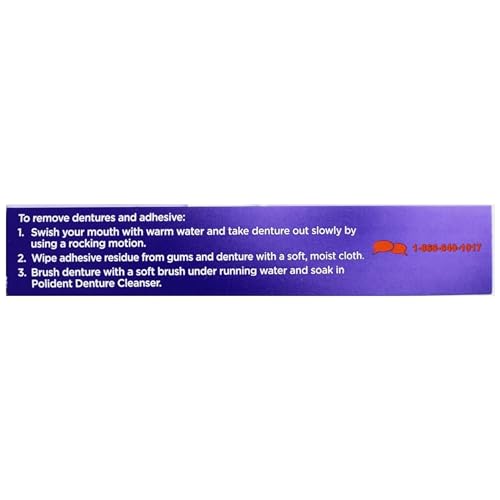 Super Poligrip Denture Adhesive Comfort Seal Strips-40 ct (Pack of 3)