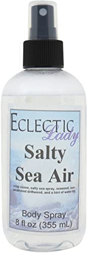 Eclectic Lady Salty Sea Air Body Spray, 8 ounces, Body Mist for Women with Clean, Light & Gentle Fragrance, Cologne with Soft, Subtle Aroma For Daily Use