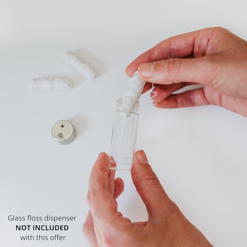 Unflavored Compostable Dental Floss Refills | Pack of 5 x 33yds Organic Peace Silk Spools | for a Refillable Glass & Stainless Steel Holder | Waxed with Natural Candelilla Wax
