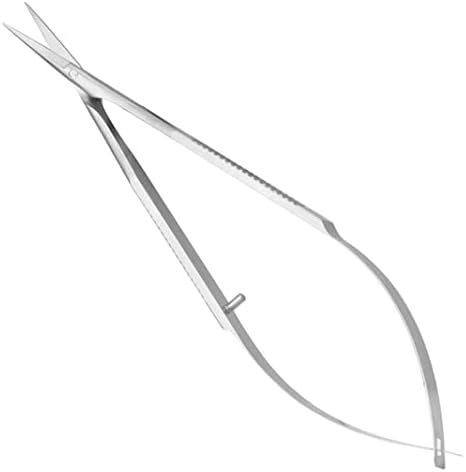 ZIZZON Cuticle Scissors Extra Fine Curved Professional Precise Pointed Tip Grooming kit for Eyebrow, Eyelash, Trim Nail and Dry Skin