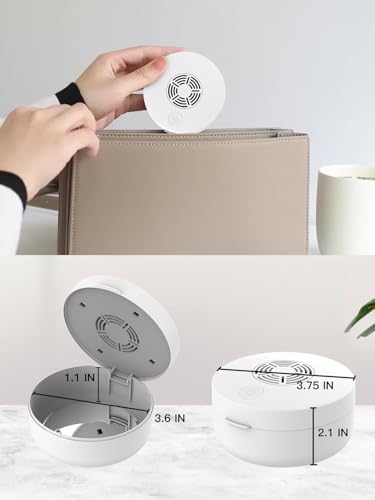 Voraiya UV Retainer Case Braces Box with Fan and Mirror – Compact Dental Case for Aligners, Mouth Guards, Night Guards, and Teeth Braces – White