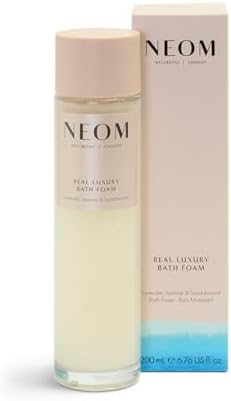 NEOM- Lavender, Jasmine & Rosewood Bath Foam, 6.76 fl oz | Real Luxury Range | Coconut & Almond Oil | Scent to De-Stress | Vegan & Cruelty Free