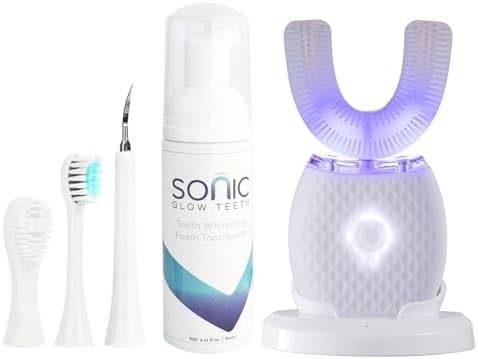 Ultrasonic Toothbrush for Adults Automatic Electric Toothbrush Portable Washable Soft Bristles 30s Automatic Timer Wireless Charging Dual-Use for Travel & Home (White, Adult)