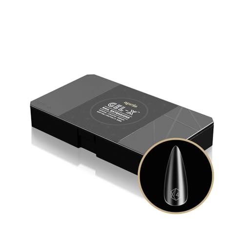 Aprés Gel-X® Natural Stiletto Medium Tip Box | 500pc Gel-X Tips, 11 Sizes 00-9, Premium Quality
