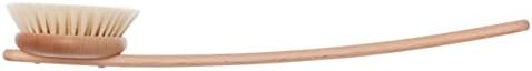 Redecker Natural Pig Bristle Bath Brush with Oiled Beechwood Handle, Made in Germany, 18-1/2-Inches
