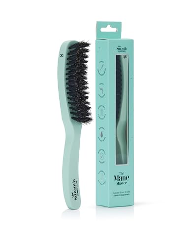Mane Master™ Curved Boar Bristle Smoothing Hair Brush