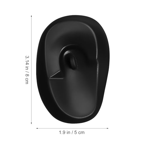 Salon Ear Heat Protector 10pcs Shower for Ear Plastic Hair Dye Coloring Cover Earmuffs Home Silicone Protectors Black Shield Salon Covers Hairdressing Shower, Dyeing Hair Dye Protector