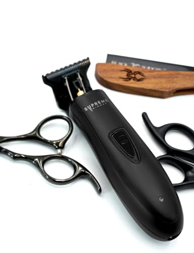 Supreme Trimmer T Shaper - Quiet Cordless Beard & Hair Trimmer for Men | 120 Min Runtime, Low Noise, Zero-Gap DLC Blade | Ideal for Sensitive Skin, Kids & Elderly | ST5206