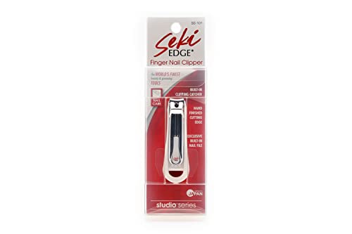 Seki Edge Deluxe Fingernail Clipper w/Nail Catcher & Built in File (SS-101)