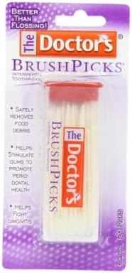 The Doctor's BrushPicks Interdental Toothpicks, 120 Count. (Pack of 10)