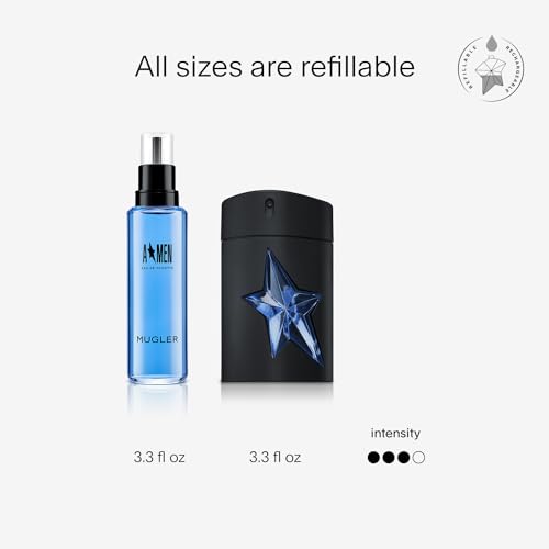 Mugler A*Men - Eau de Toilette - Mens Cologne - Woody & Ambery - With Patchouli & Coffee Extract - Long Lasting Fragrance