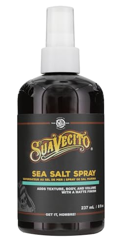 Suavecito Sea Salt Spray - Natural Hair Volume and Texture with Light Flexible Hold for Men, Alcohol & Paraben-Free, 8 oz