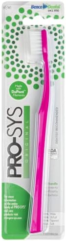 PRO-SYS® Soft Toothbrush for Adult with Sensitive Teeth & Gums, ADA Accepted, with 35-Tuft Wide Dupont® Tynex® Bristles, Pack of 4