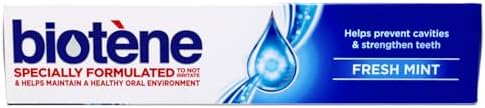 Biotene Fluoride Toothpaste for Dry Mouth Symptoms, Bad Breath Treatment and Cavity Prevention, Fresh Mint - 4.3 oz (Pack of 5)