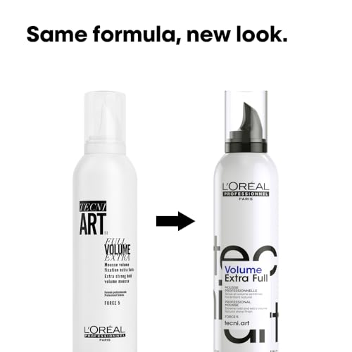 L'Oréal Professionnel Paris Full Volume Extra - Styling Mousse For All Hair Types, Provides Strong Hold