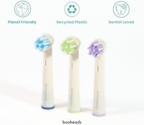 Oraboo - Biodegradable Electric Toothbrush Heads Compatible with Oral-b Electric Toothbrush - 3 Heads Per Pack | Biodegradable Recyclable Zero Waste (Deep - Multi)