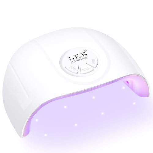 UV Nail Lamp, ARCWEISSO 72W UV Light for Gel Nails with Base and Top Coat Set, Fast Curing UV Lamp for Gel Polish with 21pcs Lamp Beads, 3 Times and Auto Sensor LED Nail Lamp Manicure