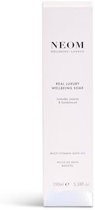 NEOM- Wellbeing Soak Bath Oil, 100ml (Real Luxury) | Lavender, Jasmine & Sandalwood | Rosehip, Coconut & Almond Oil