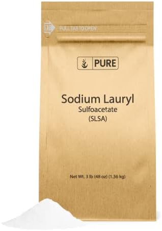 Pure Original Ingredients Sodium Lauryl Sulfoacetate (SLSA) (3 lb) Long Lasting Foam & Bubbles, Gentle on Skin