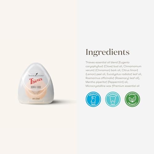 Young Living Thieves Dental Floss - Essential Oil-Infused Oral Care - 3 Pack for a Fresh and Clean Smile - Promotes Healthy Teeth and Gums with Thieves