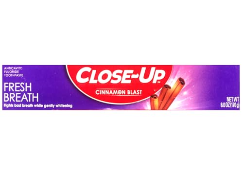 Close-Up Cinnamon Anticavity Flouride Toothpaste 6 Ounce (Pack of 3)