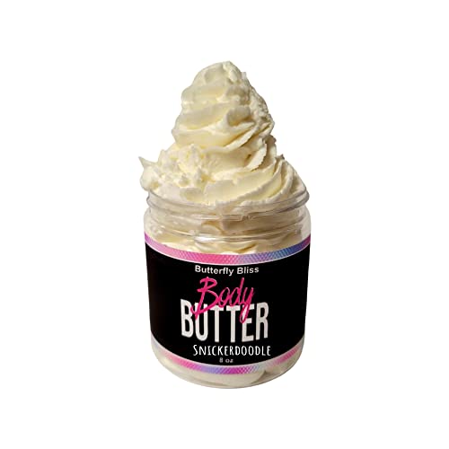 Snickerdoodle Whipped Body Butter, natural lotion, organic, 8oz jar, made with shea butter, mango butter, coconut oil, almond oil
