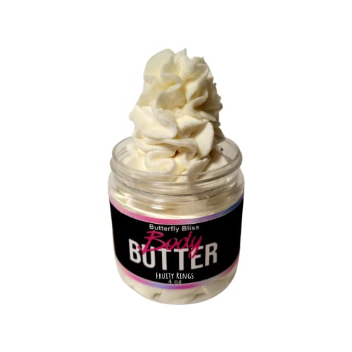 Fruit Loops Whipped Body Butter, natural lotion, organic, 4oz jar, made with shea butter, mango butter, coconut oil, almond oil