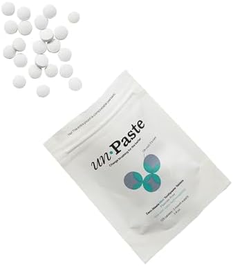 New Formula, Unpaste Toothpaste Tablets, Now w/Nano-HYDROXYAPATITE, Fluoride-Free Mint Remineralizing Tablet, Xylitol Free, Vegan, Plastic Free, Travel-Friendly, Resealable Packet, 125ct/2 mo Supply