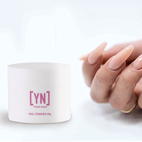 Young Nails Acrylic Core Powder - Self-Leveling Acrylic Nail Powder, Clear Nude Pink White Acrylic Powder for Nail Extenstion, Professional Grade, Superior Adhesion, Color - Clear, 45g