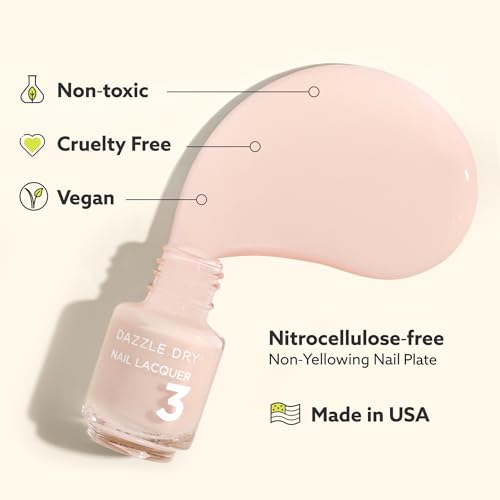 Dazzle Dry Mini Kit 4 Step System - Boss, a light and true neutral nude. Full coverage cream. (5 Piece Kit / 5 Manicures)