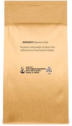 Pure Original Ingredients Epsom Salt (5 lb) Pure Magnesium Sulfate, Soaking Solution