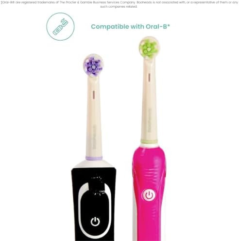 Oraboo - Biodegradable Electric Toothbrush Heads Compatible with Oral-b Electric Toothbrush - 3 Heads Per Pack | Biodegradable Recyclable Zero Waste (Deep - Multi)