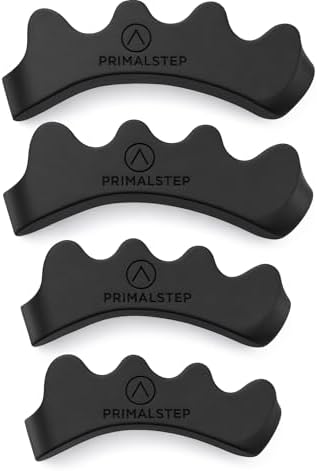 VYCE PrimalStep Toe Separators - Over 50% Thicker and More Durable than ALL Others - Doctor Recommended - Designed in the USA - 4 pack (1 Pair Size Large, 1 Pair of Size S/M)