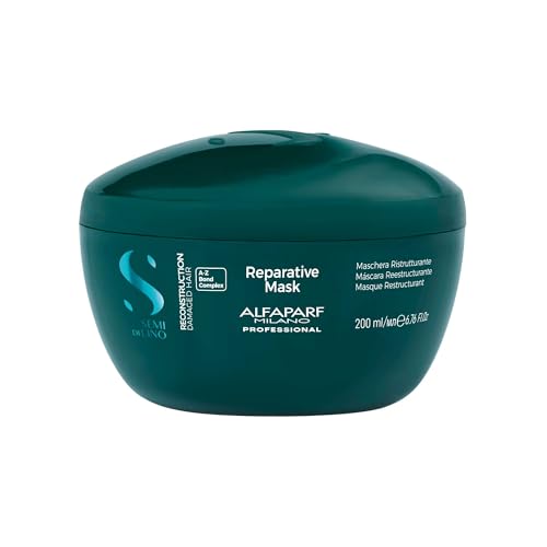 Alfaparf Milano Semi di Lino Reconstruction Reparative Shampoo and Mask Set - Sulfate Free Shampoo and Hair Mask for Damaged Hair - Repairs, Reconstructs, Strengthens - Adds Shine and Softness