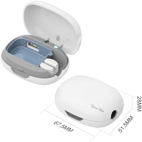 YourMate UVC Rechargerable Toothbrush Sanitizer Case Travel Toothbrush Covers Case with Holder for Houshold and Traveling or Business Trip White