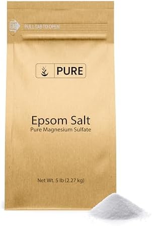 Pure Original Ingredients Epsom Salt (5 lb) Pure Magnesium Sulfate, Soaking Solution