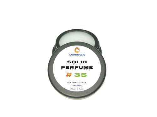 Solid Perfume #35 Inspired by Samsara Women's Portable Non-Spill Fragrance Concentrated Long Lasting 7gm / 0.25 oz