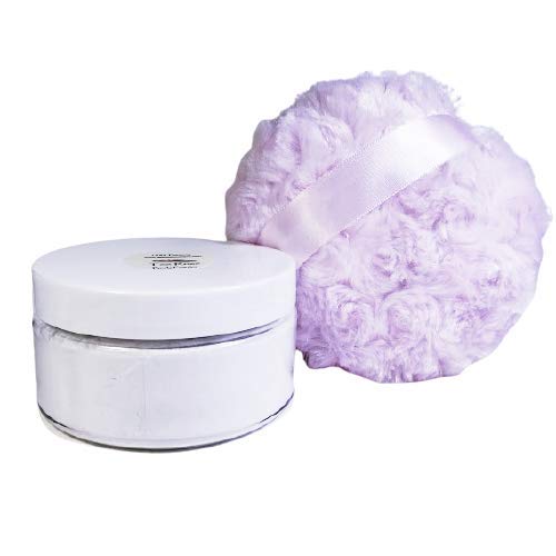 Violet Scented Dusting Powder Gift Set - 8 oz Jar Talc Free Powder and Silky Body Puff