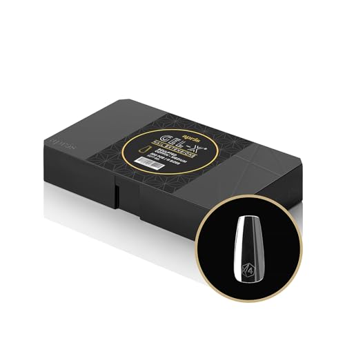Aprés Gel-X® Sculpted Coffin Medium Tip Box | 500pc Gel-X Tips, 11 Sizes 00-9, Premium Quality