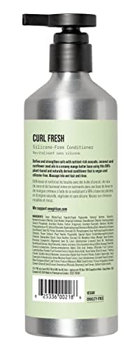 AG Care Curl Fresh Hydrating Shampoo with Pea & Rice Amino Acids - Curl Shampoo to Cleanse Scalp and Retain Moisture for Healthy, Defined Curls, 12 Fl Oz Bottle