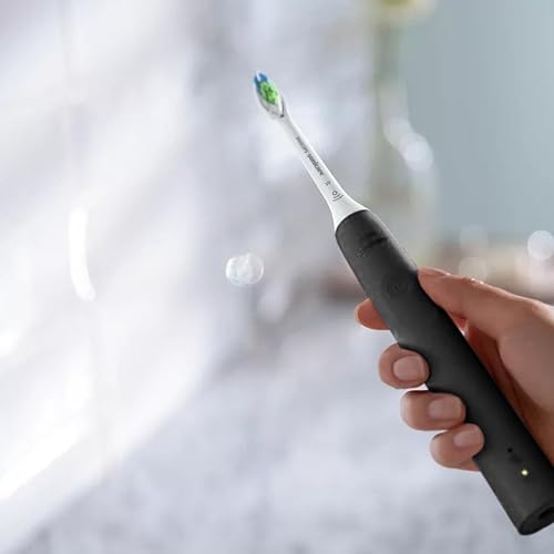 Philips Sonicare Electric Toothbrush with DiamondClean Brush Head 2-Pack Bundle, Rechargeable Electric Tooth Brush with Pressure Sensor, Sonic Electronic Toothbrush, Travel Case, Black
