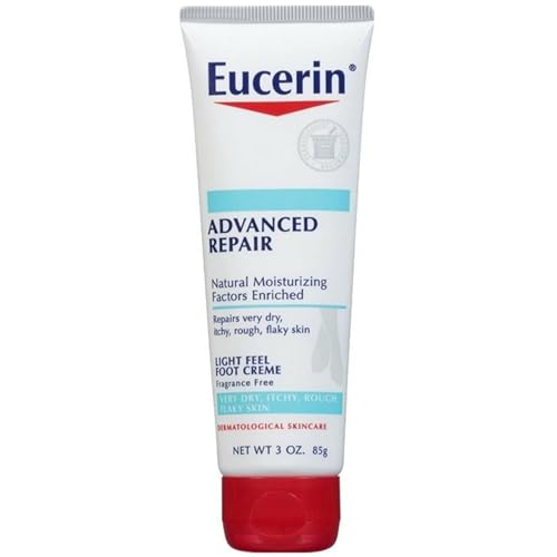 Eucerin Advanced Repair Foot Cream, Very Dry Skin, Light, Fragrance-Free, 3 oz