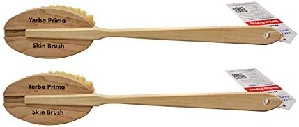 Yerba Prima Tampico Skin Brush (Pack of 2) - Natural Vegetable Fiber Bristles for Dry Skin Brushing