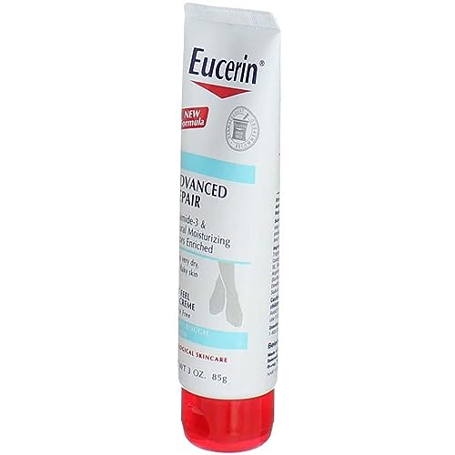 Eucerin Advanced Repair Foot Cream, Very Dry Skin, Light, Fragrance-Free, 3 oz