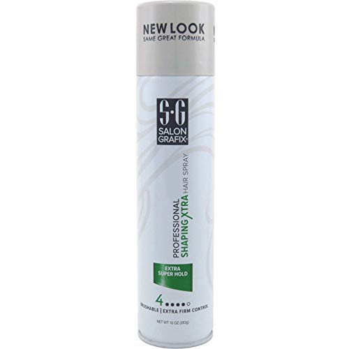 Salon Grafix Professional Shaping Xtra Hair Spray Extra Super Hold 10 oz (Pack of 2)